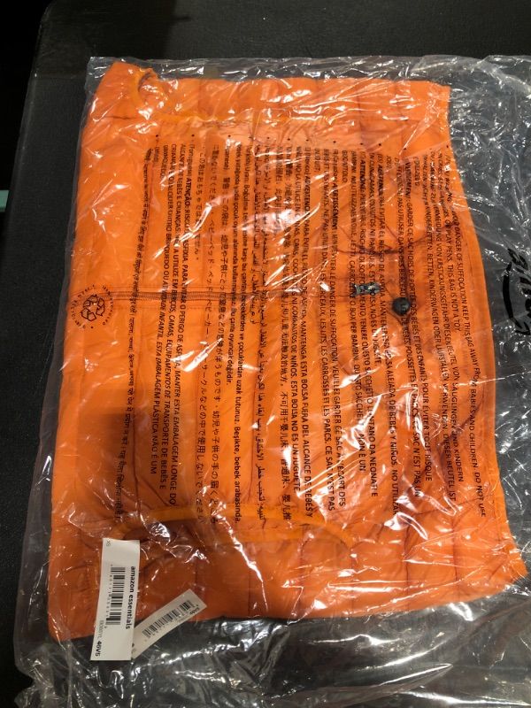 Photo 2 of Amazon Essentials Men's Lightweight Water-Resistant Packable Puffer Vest, Orange, X-Small
