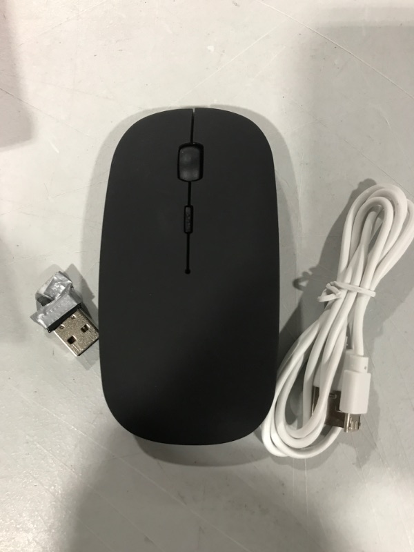 Photo 2 of Rechargeable Wireless Mouse for Laptop, 2.4G Portable USB Mouse Computer Mouse, Fit Hand Nicely, 3Adjustable DPI, 20 Months Battery Life , Designed for PC, Desktop, Laptop (Black)