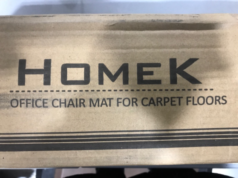 Photo 2 of HOMEK Office Chair Mat for Hardwood Floor, 48” x 30” Clear Desk Chair Mat for Hard Floor, Easy Glide for Chairs
