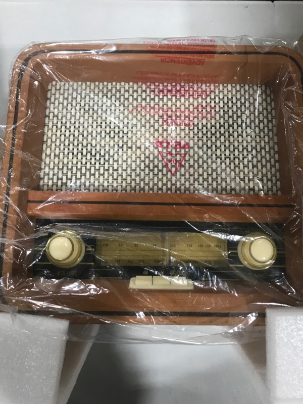 Photo 1 of ClearClick Classic Vintage Retro Style AM/FM Radio with Bluetooth & Aux-in - Handmade Wooden Exterior