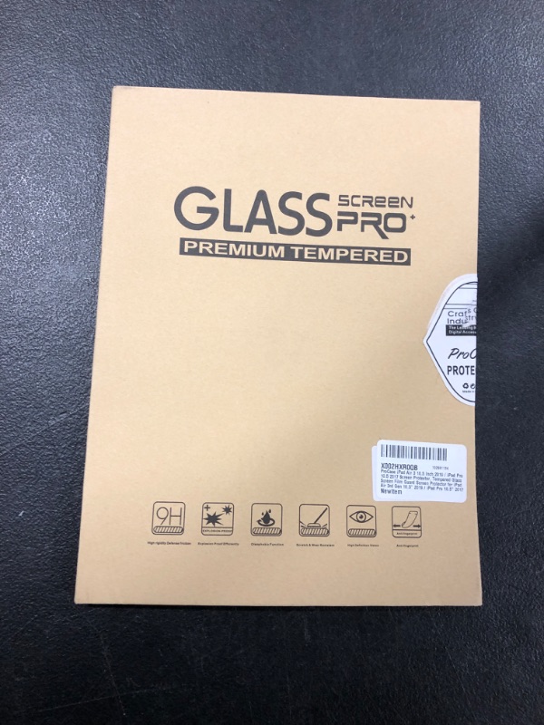 Photo 2 of ProCase iPad Air 3 10.5 Inch 2019 / iPad Pro 10.5 2017 Screen Protector, Tempered Glass Screen Film Guard Screen Protector for iPad Air 3rd Gen 10.5" 2019 / iPad Pro 10.5" 2017