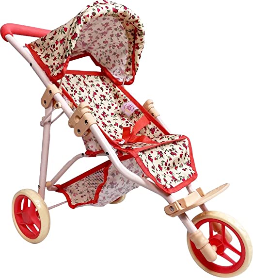 Photo 1 of Baby Doll Stroller for Dolls | Play Toy Doll Stroller for Toddlers 3 Year Old Girls Gift | Push Pram Baby Stroller for Dolls, Babydoll Stroller Jogger Baby Carriage for Dolls (Quality Floral Print)
