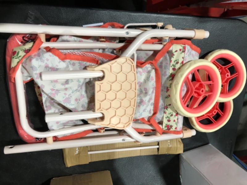 Photo 1 of Baby Doll Stroller for Dolls | Play Toy Doll Stroller for Toddlers 3 Year Old Girls Gift | Push Pram Baby Stroller for Dolls, Babydoll Stroller Jogger Baby Carriage for Dolls (Quality Floral Print)

