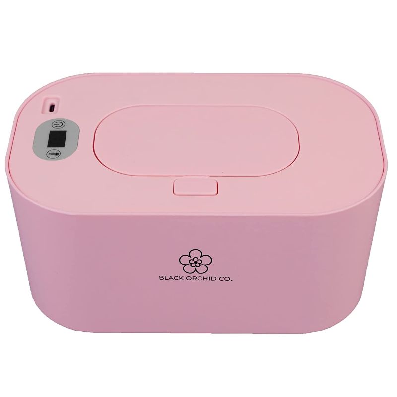 Photo 1 of Black Orchid Co. Baby Wipe Warmer | Portable Wipe Warmer with Temp Control | 5 Heat Settings, LCD Display, Baby Wipes Warmer Heats Up Diaper Wipes | Wipe Warmer and Baby Wet Wipes Dispenser (Pink)