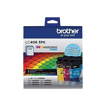 Photo 1 of Brother Genuine LC4063PK INKvestment Printer Ink 1 500 Page-Yield Cyan Magenta Yellow 3 Pack