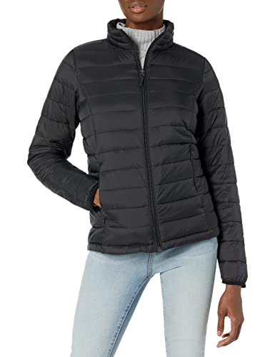 Photo 1 of Amazon Essentials Women's Lightweight Long-Sleeve Water-Resistant Puffer Jacket (Available in Plus Size), Black, Small