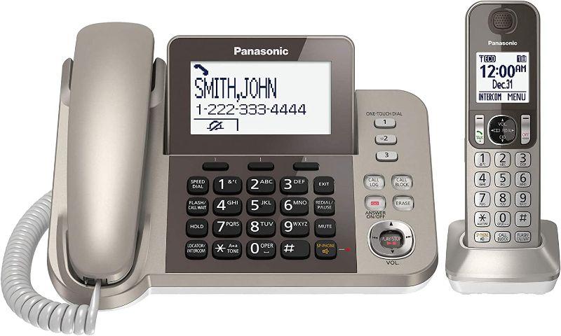 Photo 1 of Panasonic KX-TGF350N Corded / Cordless Dect 1 Handset Landline Telephone,Champagne Gold