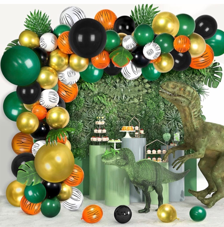 Photo 1 of 100 PCS JUNGLE SAFARI PARTY BALLOONS GARLAND ARCH KIT 