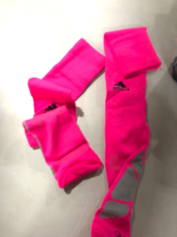 Photo 2 of adidas unisex-adult Utility All Sport Socks (1-pair) Medium Team Shock Pink/Light Onix Grey/Black