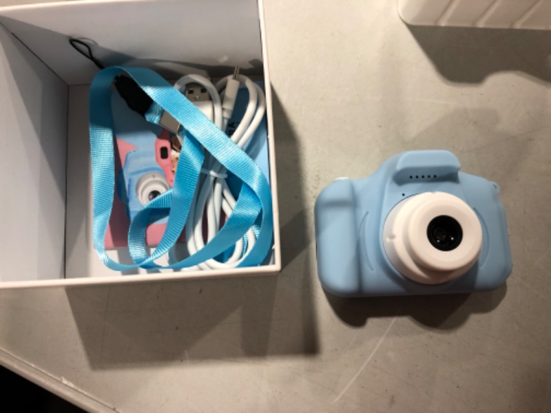 Photo 1 of Dylanto Upgrade Kids Selfie Camera, Christmas Birthday Gifts for Age 3-8, Kids Digital Cameras with HD Video,Portable Kids Camera, Toddler Toy for 3 4 5 6 7 8 Year Old Boy with 32GB SD Card (Blue)
