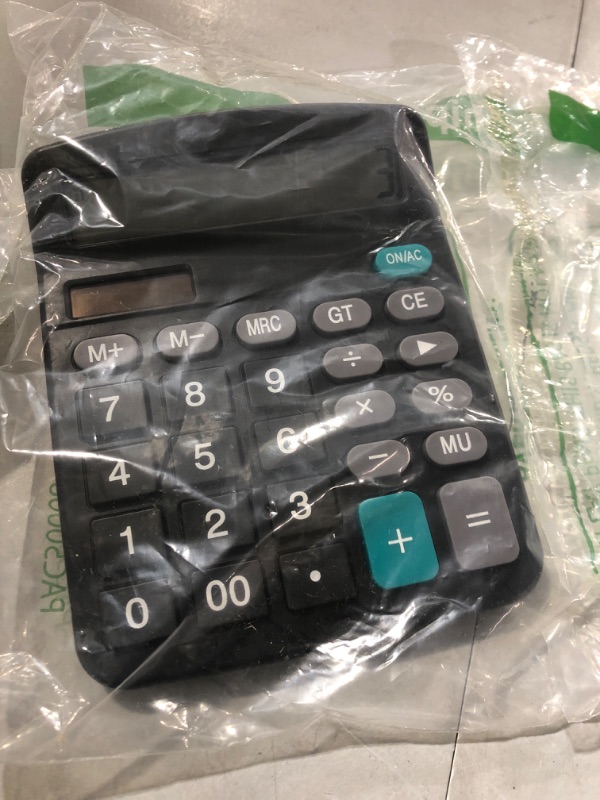 Photo 1 of Desktop Calculator 12 Digit with Large LCD Display and Sensitive Button, Solar and Battery Dual Power, Standard Function for Office, Home, School, CD-2786 (Black)
