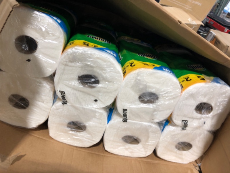 Photo 2 of Bounty Quick-Size Paper Towels, White, 16 Family Rolls = 40 Regular Rolls Charmin Ultra Soft Cushiony Touch Toilet Paper, 24 Family Mega Rolls = 123 Regular Rolls