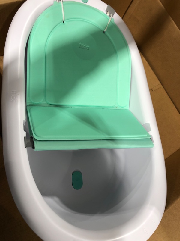 Photo 2 of 4-in-1 Grow-with-Me Bath Tub by Frida Baby Transforms Infant Bathtub to Toddler Bath Seat with Backrest for Assisted Sitting in Tub
