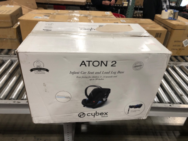 Photo 3 of CYBEX Aton 2 with SensorSafe, Convertible Car Seat, Ultra-Lightweight Infant Seat, Real-Time Mobile App Safety Alerts, Removable Newborn Insert, Side-Impact Protection, Denim Blue