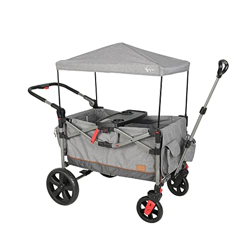 Photo 1 of BusyBee 37.8" X 27.5" Kids Metro 2-Child Capacity Stroller Wagon, Grey
