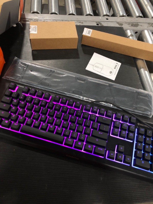 Photo 2 of SteelSeries Level up Gaming Bundle Apex 3 Keyboard, Rival 3 Wireless Mouse, QcK Medium Mouse Pad SteelSeries GameStop | SteelSeries | GameStop
