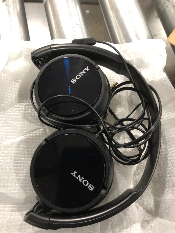 Photo 2 of Sony MDR-ZX310AP ZX Series Wired On Ear Headphones with mic, Black Black Standard Packaging