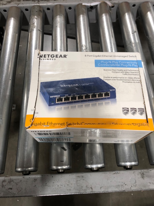 Photo 3 of NETGEAR 8-Port Gigabit Ethernet Unmanaged Switch (GS108) - Desktop or Wall Mount, and Limited Lifetime Protection 8 port