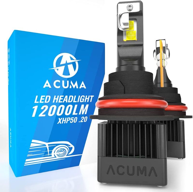 Photo 1 of Acuma 9007/HB5 LED Headlight Bulbs,12000lm High Lumens Extremely Bright Hi/lo LED Headlight Conversion kit,6000K Cool White,IP68 Waterproof,Halogen Bulbs Replacement,Dual Beam.
