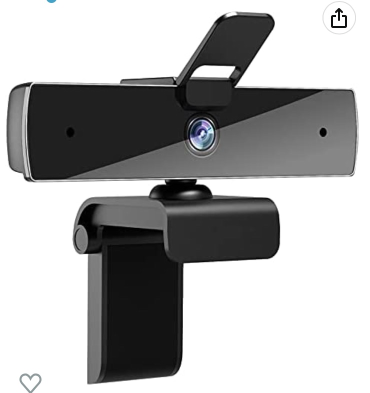 Photo 1 of Qtniue Webcam with Microphone and Privacy Cover, FHD Webcam 1080p, Desktop or Laptop and Smart TV USB Camera for Video Calling, Stereo Streaming and Online Classes