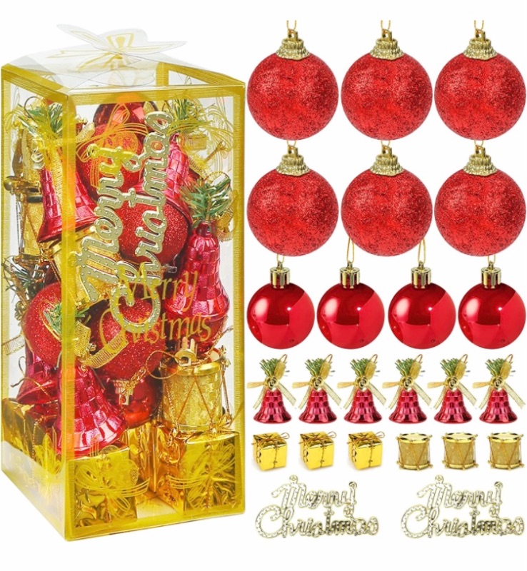 Photo 1 of 32 PCS CHRISTMAS BALL ORNAMENTS 