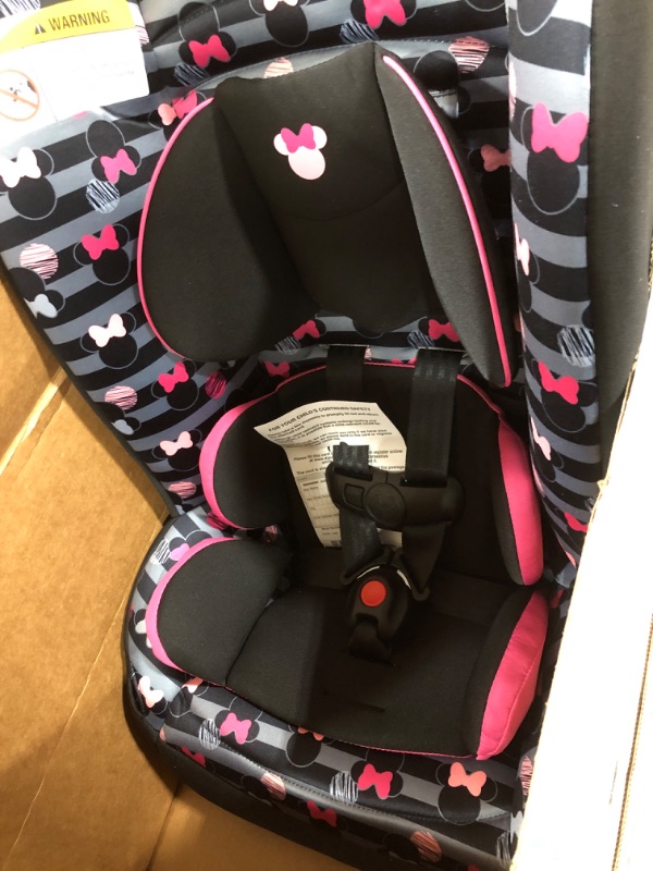 Photo 3 of Disney Baby Jive 2 in 1 Convertible Car Seat,Rear-Facing 5-40 pounds and Forward-Facing 22-65 pounds, Minnie Stripes