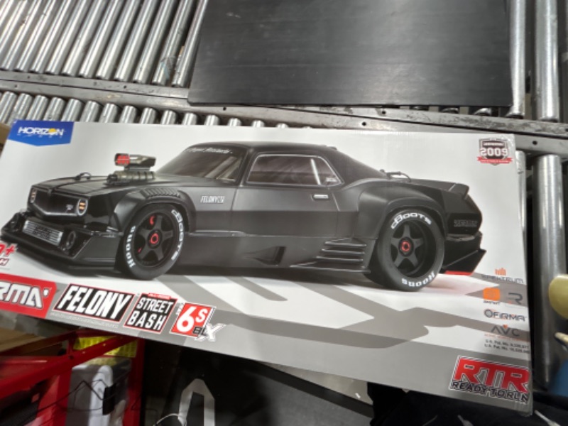 Photo 9 of ARRMA 1/7 Felony 6S BLX Street Bash All-Road Muscle Car RTR (Ready-to-Run Transmitter and Receiver Included, Batteries and Charger Required), Black, ARA7617V2T1