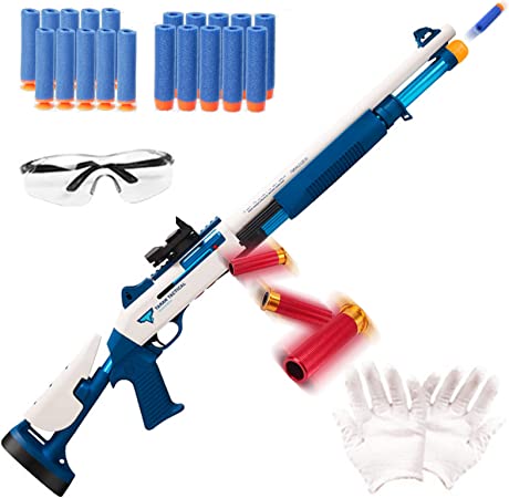 Photo 1 of Airsoft Toy Gun Blaster for Nerf Guns Soft Foam Bullet Darts, XM1014 Air Powered Shell Ejecting Spring Rifle Shotgun for Kids Boys, Shell Thrown Foam Dart Pistols for Outdoor Activities Shooting Games
