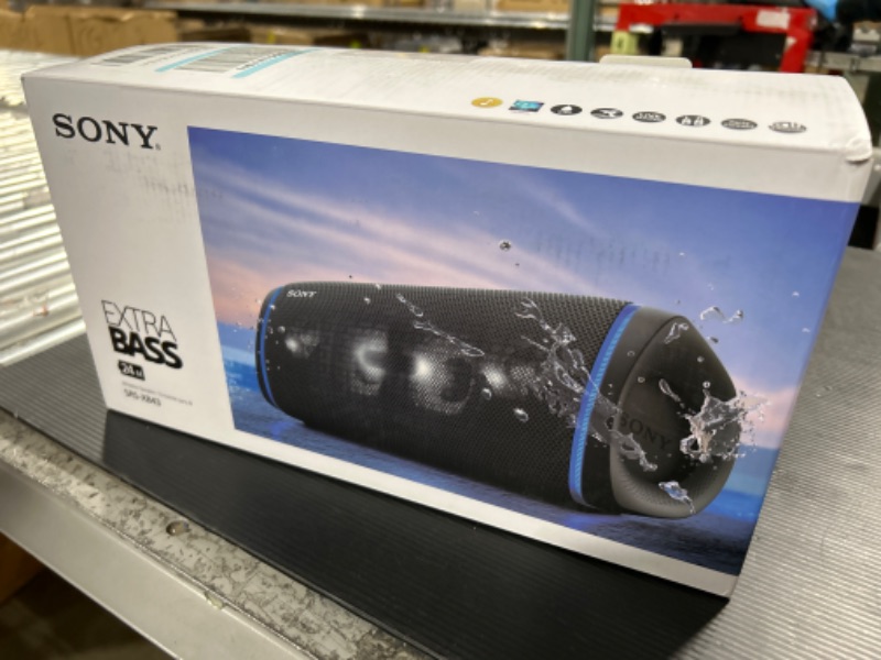 Photo 4 of Sony SRS-XB43 EXTRA BASS Wireless Bluetooth Powerful Portable Speaker, IP67 Waterproof & Durable for Home, Outdoor, and Travel, 24 Hour Battery, Party Lights, USB Type-C, and Speakerphone, Black Black SRS-XB43 Speaker