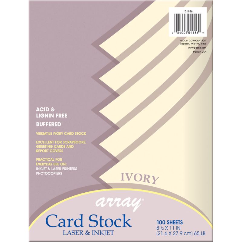 Photo 1 of Pacon Array® Card Stock 65 Lb. Ivory 100 Sheets

