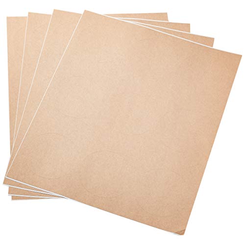 Photo 1 of Amazon Basics Round Labels for Laser & Inkjet Printers, 2.5", Kraft Brown Labels , 90-Pack
