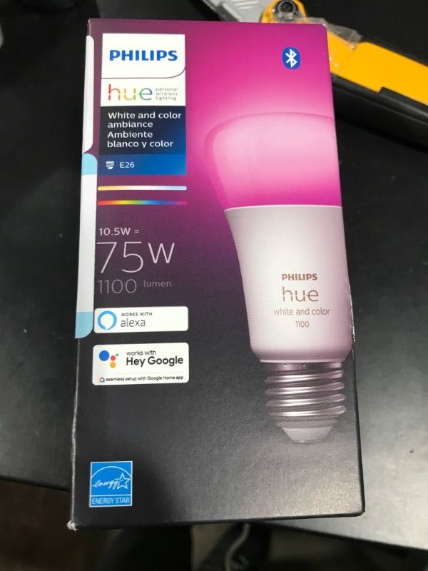 Photo 2 of Philips Hue 1-pack E26 Smart LED Bulbs White