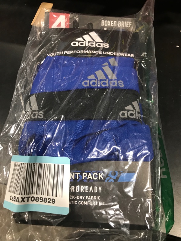 Photo 2 of Adidas Kids Performance Graphic 4-Pack Boxer Brief (Big Kids)
