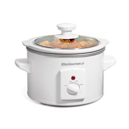 Photo 1 of Elite Cuisine 1.5 Quart Mini Slow Cooker in Stainless Steel
