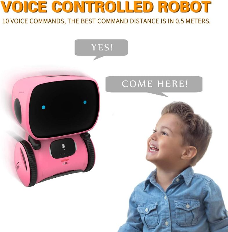 Photo 1 of 98K Kids Robot Toy, Smart Talking Robots Intelligent Partner and Teacher with Voice Control and Touch Sensor, Singing, Dancing, Repeating, Gift for Boys and Girls of Age 3 and Up
