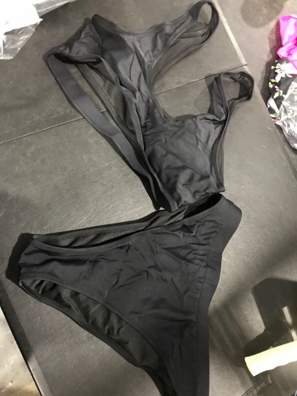 Photo 1 of 2 PIECE SWIMSUIT BLACK SIZE XL 