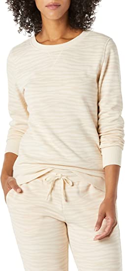 Photo 1 of Amazon Essentials Women's French Terry Fleece Crewneck Sweatshirt SIZE L 