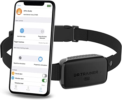 Photo 1 of Dr.Trainer B1Pro Dog Bark Collar with APP & Watch Control, Anti Barking Training Collar Smart Progressive Mode with Barking Report, Stop Barking Collar for Small Medium Large Dogs (No Shock)