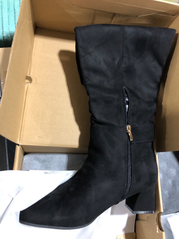 Photo 1 of 9 1/2 black tall boots / heels 