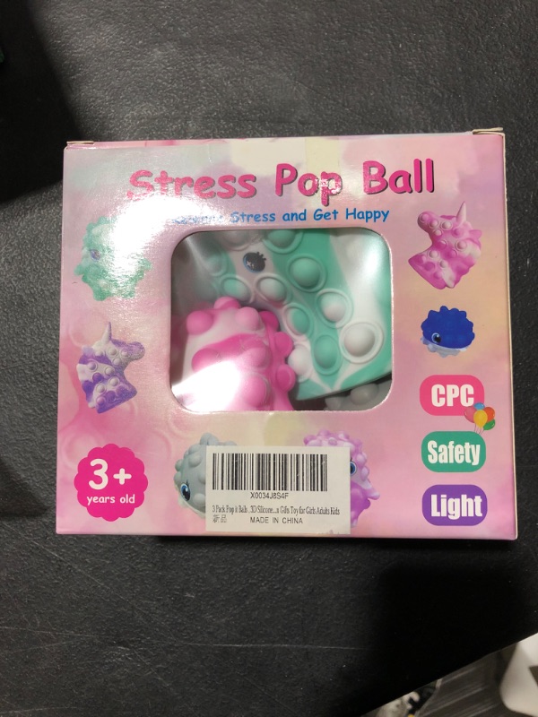 Photo 2 of 3 Pack Pop Stress Balls Fidget Toys,3D Stretchy Anxiety Relief Fingertip Squeeze Toy,Silicone Push Bubbles Stress Pressure Relieving Toys for Anti-Anxiety for Autistic Kids
