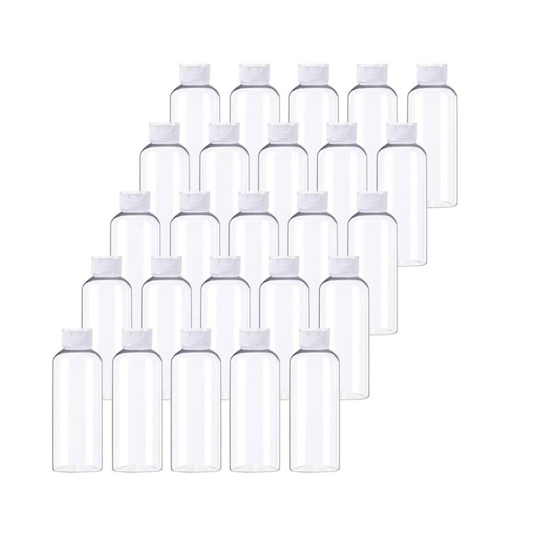 Photo 1 of 25 PCS 2oz/60ml Clear Plastic Empty Squeeze Bottles,Small Containers Bottles with Flip Cap for Liquids Toiletries Shampoo Lotion Conditioner TSA Travel Size Bottles
