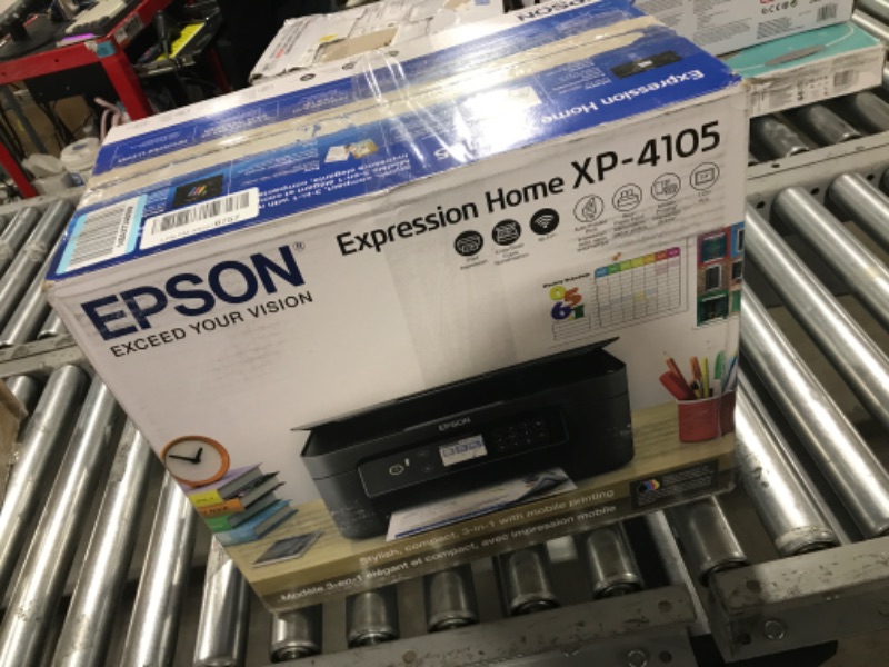 Photo 5 of Epson Expression Home XP-4105 Wireless All-in-One Color Inkjet Printer for Home Office, Black - Print Copy Scan - 2.4" Color LCD, 10.0 ipm, 5760 x 1440 dpi, Auto 2-Sided Printing, Voice-Activated