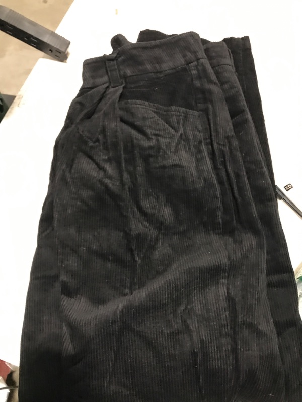 Photo 2 of Acelitt Womens High Waisted Straight Leg Corduroy Pants with Pockets,  X-Large H-black