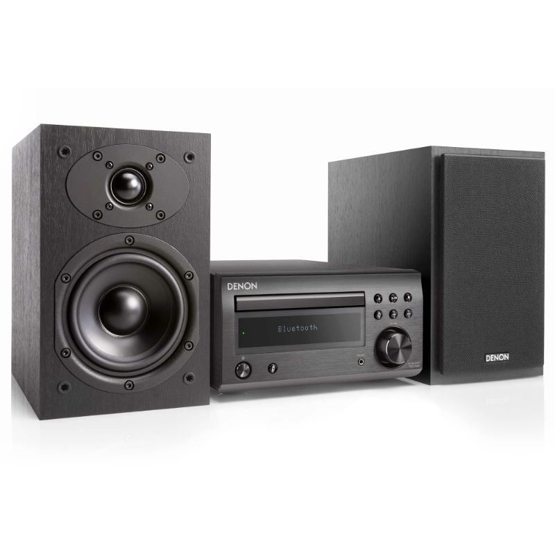 Photo 1 of Denon D-M41 Home Theater Mini Amplifier and Bookshelf Speaker Pair - Compact HiFi Stereo System with CD, FM/AM Tuner and Wireless Bluetooth Music | Perfect for Small Rooms and Home Cinema