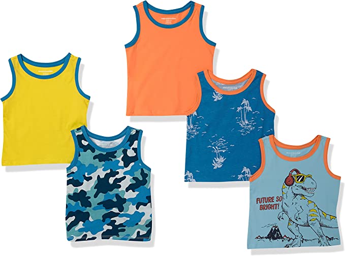 Photo 1 of Amazon Essentials Boys and Toddlers' Sleeveless Tank Tops, SIZE - 3T 