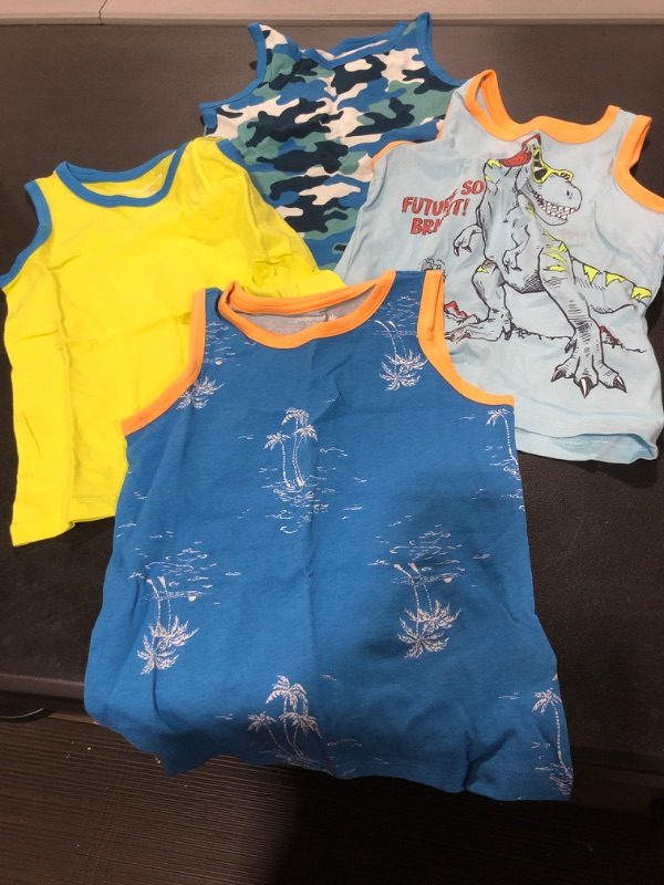 Photo 2 of Amazon Essentials Boys and Toddlers' Sleeveless Tank Tops, SIZE - 3T 