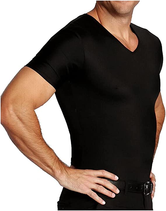 Photo 1 of  Slim LISH Slimming Compression Muscle V-Neck Shirt  Shirt for Men  SIZE - SMALL 