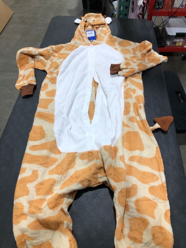 Photo 2 of Adult Onesie Halloween Costume - Giraffe - Plush One Piece Cosplay Suit for Adults, Women and Men FUNZIEZ!- XXL