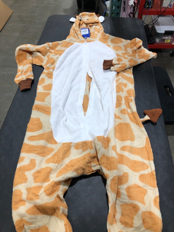 Photo 2 of Adult Onesie Halloween Costume - Giraffe - Plush One Piece Cosplay Suit for Adults, Women and Men FUNZIEZ!- Small