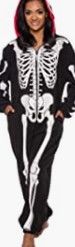 Photo 1 of  Skeleton Adult Onesie- Men and Women-Funziez! Size Large